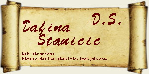Dafina Staničić vizit kartica